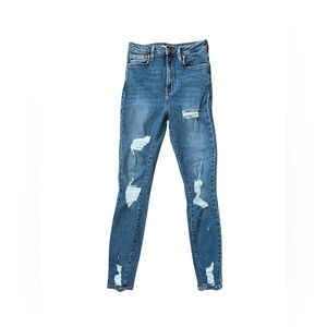 Forever 21 Denim Distressed Skinny Jeans